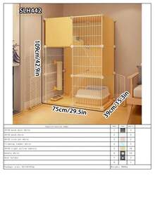 Không gian hoạt động rộng rãi trong nhà cho thú cưng, chuồng nuôi mèo lớn thoáng đãng, biệt thự nhỏ cho thú cưng. - Nhiều màu - Xem 18