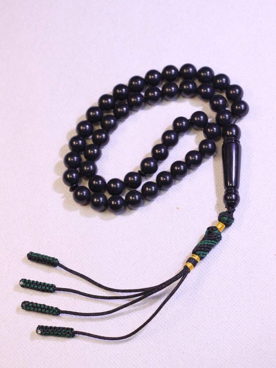 1 hộp màu đen, 45 hạt chuỗi hạt cầu nguyện Hồi giáo tua rua 10mm, chuỗi hạt cầu nguyện Ramadan thủ công bằng nhựa dệt (Thích hợp cho lễ Eid, Ramadan, Eid Al-Adha, sử dụng hàng ngày, làm quà tặng) - Nhiều màu - Xem 1