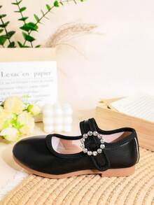 1 Pair Minimalist Elegant Solid Color Flats, Suitable For Girls And Daily Wear, Suitable For Spring And Summer - Black - View 9