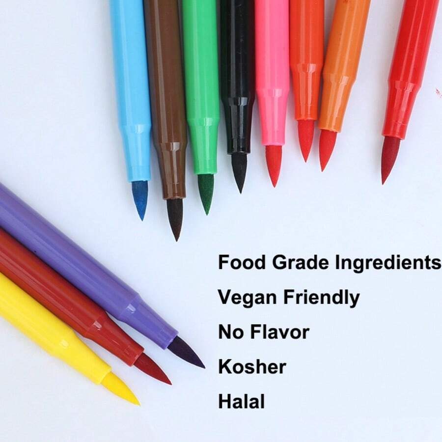 Decorative Color Edible Marker Pen, Ink Pen For Cake, Cookie And Dessert Drawing, Baking Art Decorating Supplies - View 1