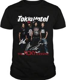 Tokio Hotel Bill Kaulitz Portrait Tee Tokio Hotel Bill Kaulitz Iconic Portrait On Black Background, Unisex Rock Music Fan TeeMen's Casual Print Round Neck T-Shirt Summer Casual Pure Cotton Women's T-Shirt ,1 Piece,Family Matching Outfits, Patterned Printed Short Sleeved Top T-Shirt - màu đen - Xem 1