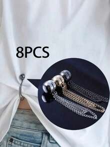 1 Stück/3 Stück einstellbare magnetische Hosenklemmen und Manschettenklemmen - Legierung, abnehmbare Saum-Clips für Hosen und T-Shirts, magnetische Hosensaum-Clips zum Verkürzen der Hosenlänge ohne Nähen, starke magnetische Schnappclips - Verschiedenfarbig - Übersicht 12