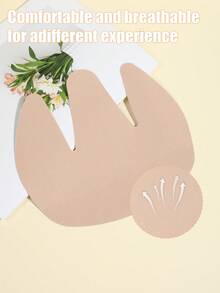 2/4pcs Plus Size Invisible Lift Adhesive Breast Petals, Instant Bust Enhancement Bra Tape Suitable For Backless Evening Gowns And Wedding Dresses, Strong Sweat-Proof Invisible Nipple Covers For Busty Women, Comfortable Strapless Adhesive Bra Suitable For Parties And Nights Out - Multicolor - View 9