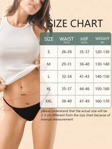 Bộ 6 chiếc quần lót bikini dây mảnh nhiều màu sắc dành cho nữ, cạp thấp, kiểu cắt cao, chất liệu co giãn, cỡ S-XXL. - Nhiều màu - Xem 7