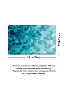 1/3/4 件套渐变天蓝色冰裂纹酷炫马赛克浴室浴帘套装;现代轻奢风格,防水耐磨;72*72 英寸,配备 12 个挂钩,还包含 U 型马桶座套、浴室防滑地垫和地毯;采用优质涤纶面料制成 - 多色 - 查看 8