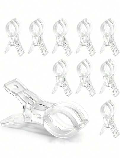 10 stuks/5 stuks grote transparante plastic ballonboogclips, geschikt voor ballonboogsets, verjaardagsdecoraties, knutselprojecten, fotostudio's, duurzame clips