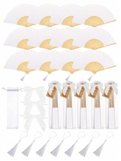 Bộ 15/12/5/4 quạt giấy gấp có tua rua, quà tặng khách mời đám cưới; quà tặng tiệc cô dâu, quạt cầm tay lễ cưới, trang trí tiệc cưới, phụ kiện chụp ảnh cho phù dâu, phụ kiện chụp ảnh cưới, quạt cưới cho cô dâu, quà tặng khu vực chào đón khách, quà tặng tiệc độc thân, quà tặng nhỏ cho tiệc ngủ.