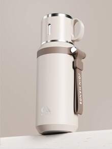 Meoky Bình nước giữ nhiệt bằng thép không gỉ 20oz (khoảng 950ml) nhẹ, có nắp và quai xách bằng dây thừng, thích hợp cho các hoạt động ngoài trời, đạp xe, leo núi, sử dụng tại văn phòng hoặc nhà, bình nước giữ nhiệt đa năng dùng được cho nhiều loại đồ uống. - trắng - Xem 5