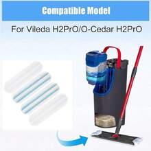 O-Cedar H2pro 平板拖把替换清洁垫，超强吸水超细纤维清洁补充装 - 白色-H2PrO 拖把布 - 查看 3