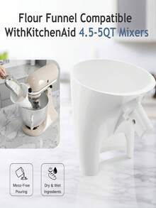 5夸脱容量防溢漏罩，适用于4.5夸脱和5夸脱倾斜式搅拌机（KSM150），可放入洗碗机清洗的烘焙工具，方便倾倒的配件 - 查看 9