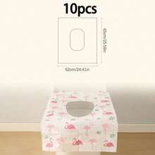 10 miếng lót bồn cầu dùng một lần, vật dụng cần thiết khi đi du lịch, thảm lót bồn cầu chống thấm nước cỡ lớn phù hợp cho gia đình, du lịch, nhà vệ sinh công cộng, che phủ toàn bộ bồn cầu, quà tặng Ngày của Mẹ. - Nhiều màu - Xem 13