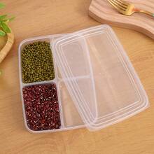 1pc 360° Rotatable Visual Design Rice Grain Nut Storage Dispenser! 6-Compartment Grain Rice Press Storage Jar With Measuring Cup Pest & Moisture Roof Design, Kitchen Dry Food Storage Box / Food Dispensing Bucket, Suitable For Home Kitchen Pantry, Convenient For Categorized Rice Storage, Space-Saving Modern Kitch - Multicolor - View 10