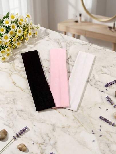 3pcs/1pc Minimalist Headband Solid Color Hair Band Non Slip Elastic Hair Accessories For Women Turban Headband Sweatband, Hairband Fall Winter For Vacation Outfits Woman Elegant Scarf Women Bandanas Soft Headwrap