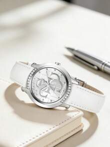 Guess 女士石英表，石英机芯，不锈钢表带，不锈钢表壳，防水，适合日常佩戴及各种场合。型号：GW0860L3 - 白色 - 查看 2