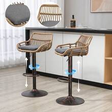 Barstools - Gray + Linen + Foam - View 2