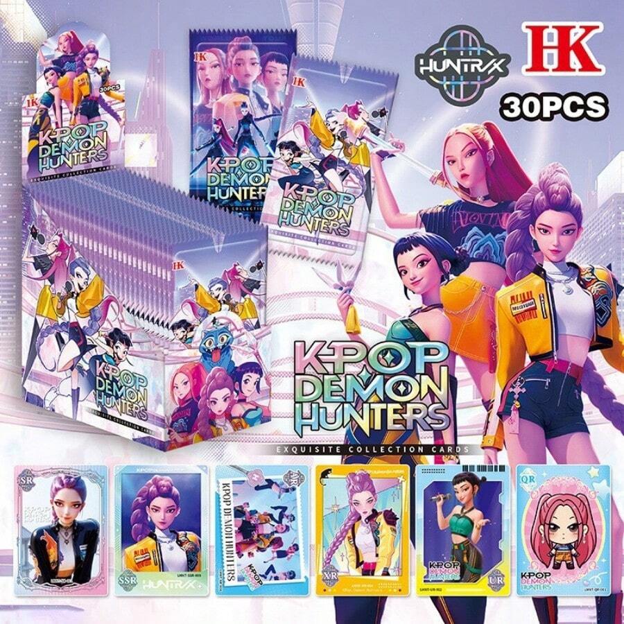 Hasbro K-Pop Themed Collectible Trading Cards, 30Pcs Cute Idol Character Collection Cards, Rare SR/SSR/UR Collectible Card Pack, K-Pop Merch For Music Fans - Multicolor - View 1