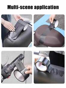 1 Roll Multi-Specification Black Duct Tape, Heavy Duty Waterproof Adhesive Tape, Tear By Hand For DIY, Crafts, Home Repair - View 4