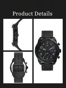 Đồng hồ bấm giờ Fossil nam, vỏ thép không gỉ, máy quartz, hiển thị 3 mặt số, kiểu dáng công sở thường ngày, phù hợp để đeo hàng ngày. FS5712/FS5877/FS5876/FS5875/FS5874/FS5710 - Cà phê nâu - Xem 6
