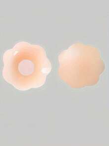 10片装硅胶隐形乳贴，防水，超薄，无痕胸贴，适合露背、无肩带连衣裙、泳装、夏季穿着 - 杏色 - 查看 9