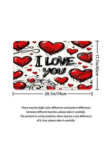 Bộ 1/4 món màu trắng và đỏ * Họa tiết graffiti trái tim "I LOVE YOU" * Bộ rèm tắm phòng tắm in hình; Kiểu dáng graffiti, chống thấm nước và chống mài mòn; Bao gồm 12 móc treo, và đi kèm với bọc bồn cầu, thảm tắm và thảm trải sàn; Được làm từ chất liệu nhựa cao cấp, có thể giặt và chống nấm mốc. - Nhiều màu - Xem 6