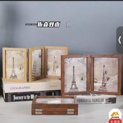 1pc 6-Inch Display Stand, Minimalist Decor, 3-In-1 Combination, Desktop Photo Frame, Rotating Frame, Creative Frame, Photo Frame Stand, Indoor Decoration, Home Photo Album