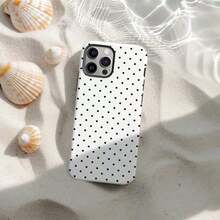 Soft & Cute White Polka Dot Phone Case, Y2K Style, Compatible With IPhone 17/16/15/14/13/12/11 Pro Max - Style1 (1PCS) - View 6