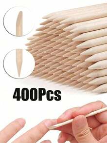 500支/350支/200支 75毫米指甲角质层推棒 木质设计绘画棒 指甲油卸除棒 橙木棒 美甲工具 指甲贴纸 打蜡刮蜡 指甲油 - 銅色 - 查看 17