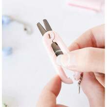 1-10pcs Morlandi Mini Foldable Scissors With Keychain, Retractable, Round Edge, Stainless Steel, Soft Color Tone, Dual-Hand Use, Suitable For DIY, Crafting, Travel - Folding Scissors - View 8