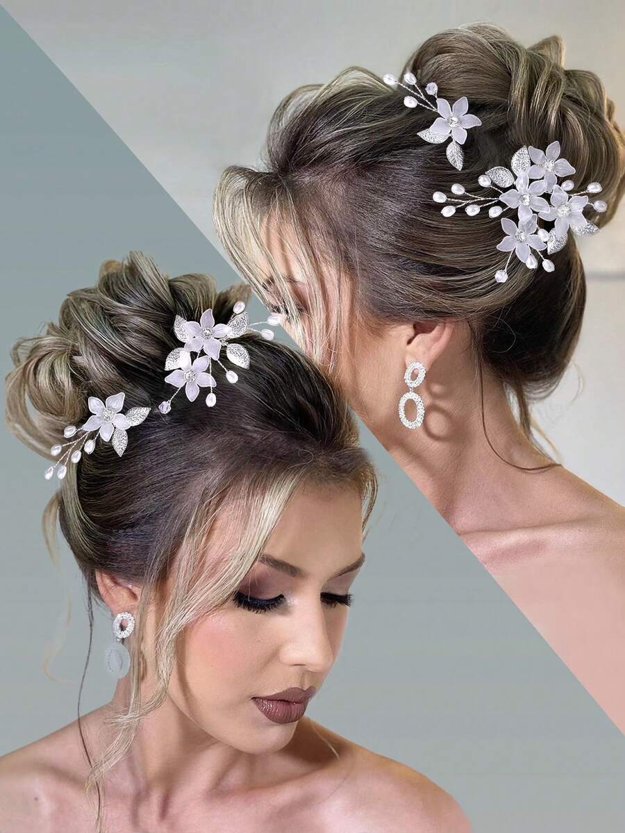 Bộ 4 kẹp tóc đa năng dành cho nữ, phụ kiện cài tóc mùa hè, đám cưới, phụ kiện tóc hàng ngày và dự tiệc.