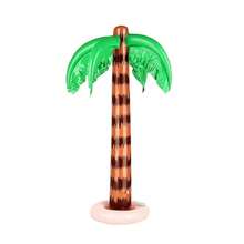 1pc Inflatable Palm Tree Decoration, Hawaiian Tropical Party Decor, Suitable For Adults, Summer Beach Theme Party Photo Prop, Pool And Birthday Party Supplies, Pool Inflatable Decoration, Beach Essentials, Pool Float - Multicolor - View 7