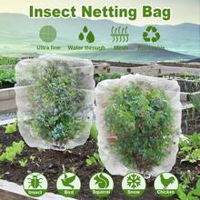 1pc White Garden Plant Fruit Protection Net Bag, Fruit Tree Anti-Insect Net Cover, Plastic Mesh Barrier Net With Pull Rope, Suitable For Vegetables, Fruit Trees And Shrubs, To Prevent Squirrels, Birds And Insects - A - View 1