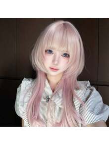 Synthetic Woven Wigs - Pink High-level - View 7