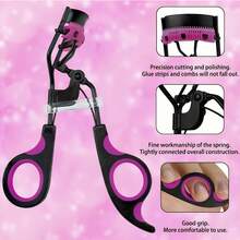 European And American Fashion Eyelash Curler Set, Includes Eyelash Curler Replacement Pads, Eyelash Curler Replacement Comb, Lip Brush, And Eyelash Brush. Perfect Makeup Tools, Convenient For Travel. - Multicolor - View 4