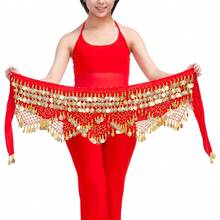 一件闪亮流苏波浪肚皮舞服装，时尚亮片裙，适合嘉年华表演、派对、夜总会、海滩、波西米亚复古风格 - 彩色 - 查看 18