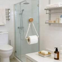 1 Bộ Giá đựng khăn giấy bằng vải lanh dày, Giá đựng cuộn giấy thủ công kiểu mộc mạc - 1 - Xem 2