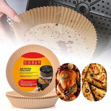 Disposable Oil Absorbing Paper Liners For Air Fryer Oven Baking Tray Non Stick Kitchen Cooking Paper Sheets Grease Proof Pan Protector Liners For Home Cooking Baking Use - 查看 2