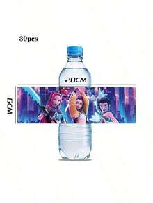 10张水瓶贴纸，可爱派对贴纸，适用于生日和粉丝活动（款式随机） - 彩色 - 查看 5