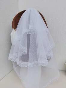topshiny 1 chiếc mũ nhỏ kiểu dáng ngọt ngào và gothic, băng đô cài tóc nơ ren, phụ kiện tóc chụp ảnh cưới. - Nhiều màu - Xem 7