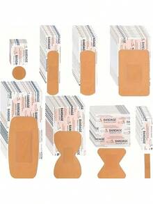 160 Stücke Multi-Größen Fingerpflaster, wasserdicht & atmungsaktiv, sortierte Pflaster für die tägliche Pflege, geeignet für Zuhause, Reisen, Wandern, Klettern, Erwachsene, wasserdicht, atmungsaktiv, hautfreundlich, steril, heilend, antibakteriell, langanhaftend, Wundschutz - 8 Sorten, 160 Stück pro Packung - Übersicht 2