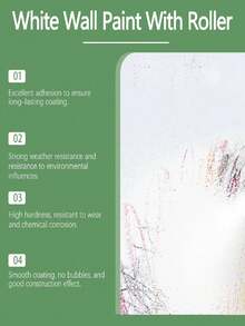 Essential Paint Roller Kit For Home, All-In-One Wall Painting Tools, High Capacity Roller Cover, Quick Paint Application For Living Room Bedroom,DIY Home Decor Painting Supplies,Efficient & Mess-Free - Roller Latex Paint - View 5