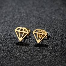 1对不锈钢几何三角形耳环 简约首饰耳环 - GED060 - 查看 12