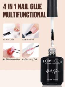 TOMICCA 30ml/1支 LED/UV 可固化指甲凝胶，持久速干，适合居家美甲DIY和美容院使用。 - 無色 - 查看 2