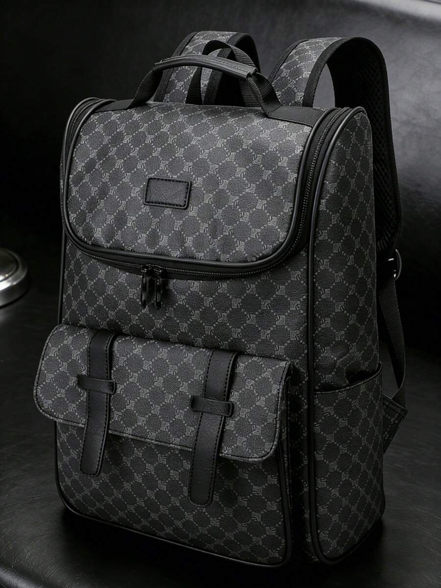 1 pieza Mochila grande de capacidad con bolsillos con cremallera, compartimento para portátil que cabe un portátil de 15.6 pulgadas, bolsa funcional para hombres (regalo para él), Peach Tree, de moda y para uso en exteriores/oficina