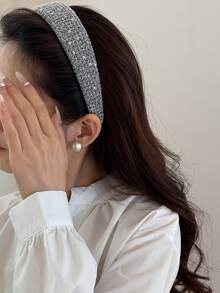 3pcs Luxury Sequin Headbands, Fashionable High Crown Headpieces - Multicolor - View 4