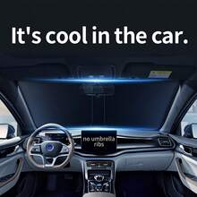 Portable Car Sunshade, Upgraded Thickened UV Protection. One-Piece Windshield Sunshade, Easy Installation, Foldable Storage. Efficient Heat Insulation And UV Protection, Effectively Blocks Strong Light And Ultraviolet Rays. - A - View 7
