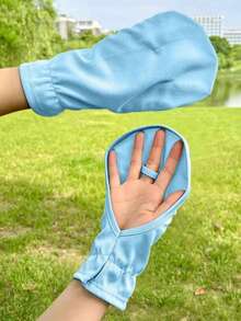 1 par de guantes cortos de mujer para primavera/verano, adecuados para conducir a diario, montar en bicicletas eléctricas, protección UV, guantes sin dedos para dar sombra, cubiertas protectoras, guantes con dedos ganchudos, unisex, para actividades al aire libre, regalo de vacaciones, festival, fiesta - Multicolor - Ver 17