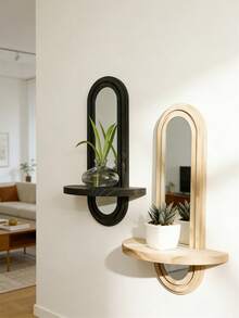 1pc Bohemian Style Wooden Wall Hanging Rack, Rainbow Arch Shaped Wooden Hanging Storage Shelf, Multi-Functional Storage Rack, Easy To Install, Suitable For Home Decor In All Seasons, Medieval Modern Rainbow Bookshelf Decor, Garden Decor, Wedding Decor, Home Decor (Random Color And Style) - Multicolor - View 4