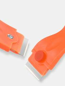 Adhesive Scraper With Cover, Cleaning Scraper, Degumming Scraper, Plastic Scraper, Multi-Function Cleaning Scraper - Multicolor - View 2