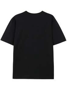 2026 Men's Casual T-Shirt, Printed With Justice League Design, Regular Fit, Suitable For Spring, Summer And Autumn, Streetwear Style. - 黑色 - 查看 3