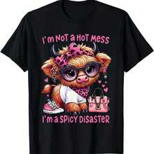 Plus Size Women's T-Shirt, Students Love Me Pattern T-Shirt, Teacher's Day Gift, Short Sleeve Round Neck Top - 黑色 - 查看 1